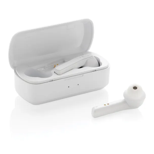  Free Flow TWS earbuds in charging case - XD Collection White 