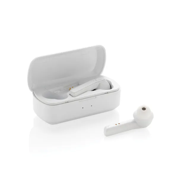  Free Flow TWS earbuds in charging case - XD Collection White 