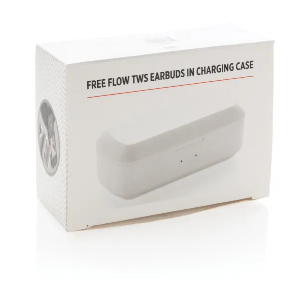  Free Flow TWS earbuds in charging case - XD Collection White 