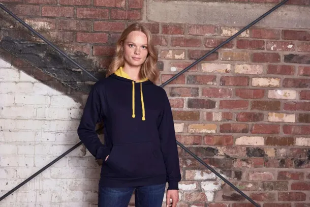  Varsitiy hoodica, 280 g/m2 - Just Hoods Oxford Navy Sun Yellow