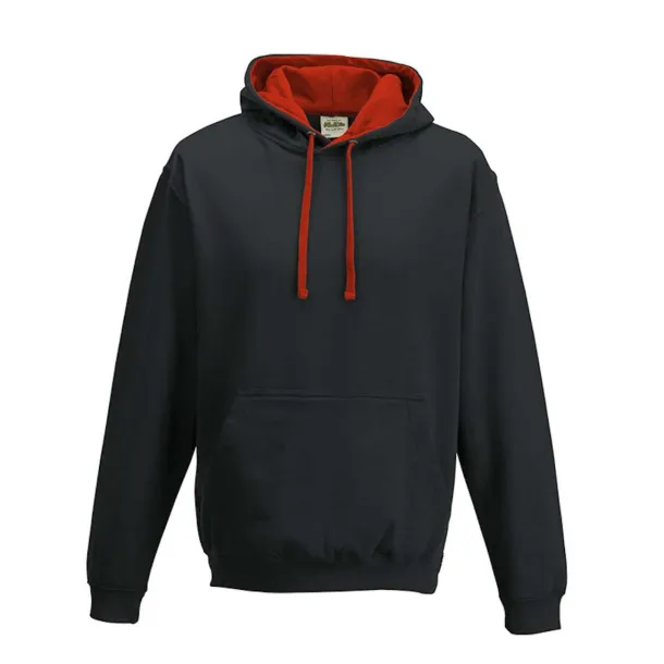  VARSITY HOODIE - Just Hoods Jet Black Red