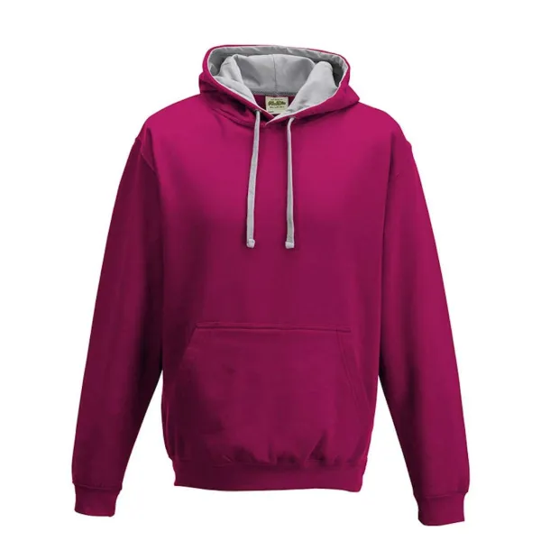  VARSITY HOODIE - Just Hoods Hot Pink French Navy