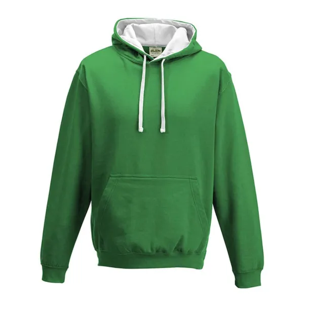  Varsitiy hoodica, 280 g/m2 - Just Hoods Kelly zelena Bijela