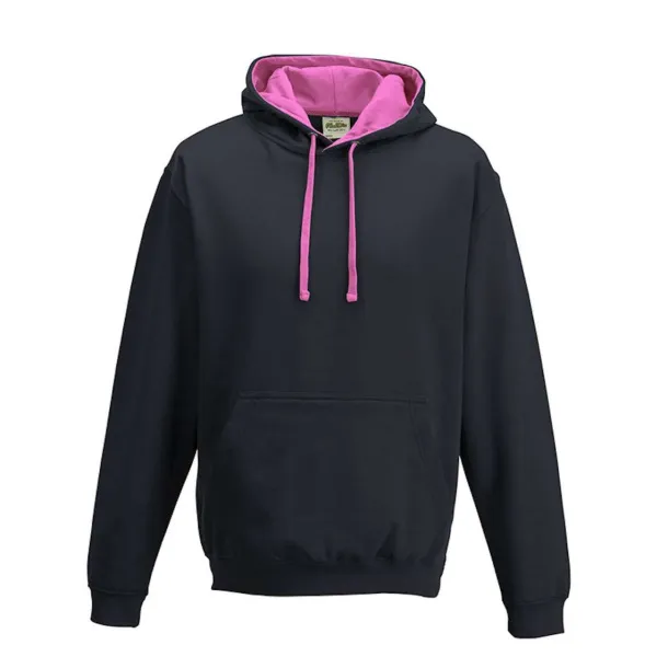  Varsitiy hoodica - Just Hoods Oxford Navy Candyfloss Pink