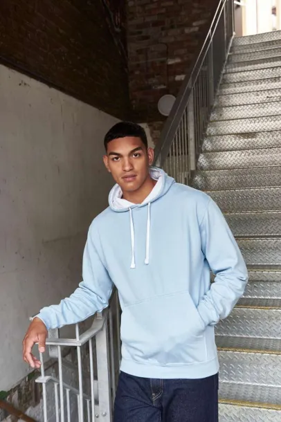  VARSITY HOODIE - Just Hoods Sky blue White