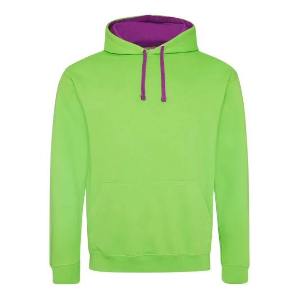  VARSITY HOODIE - Just Hoods Lime Green Magenta Magic