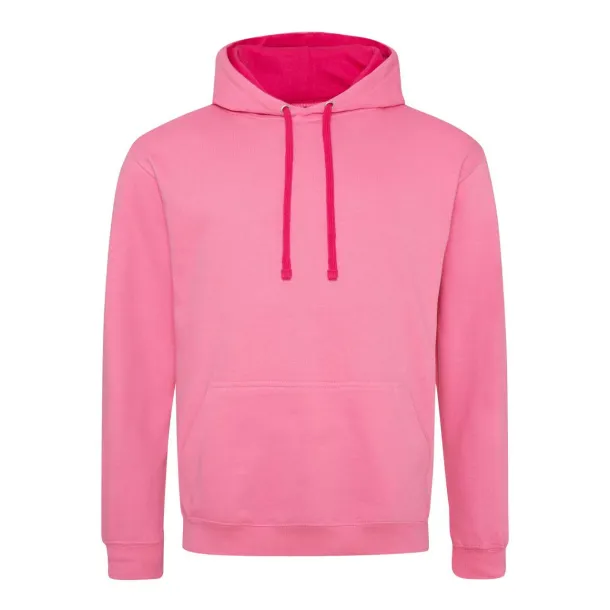  Varsitiy hoodica - Just Hoods Candyfloss Pink Hot Pink