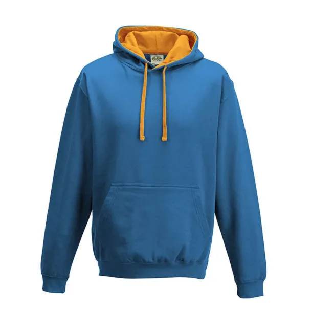  VARSITY HOODIE - Just Hoods Sapphire Blue Alien Green