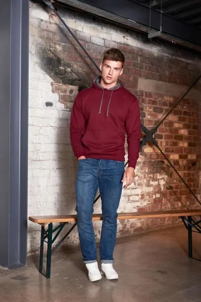  Varsitiy hoodica, 280 g/m2 - Just Hoods burgundac Oxford Navy