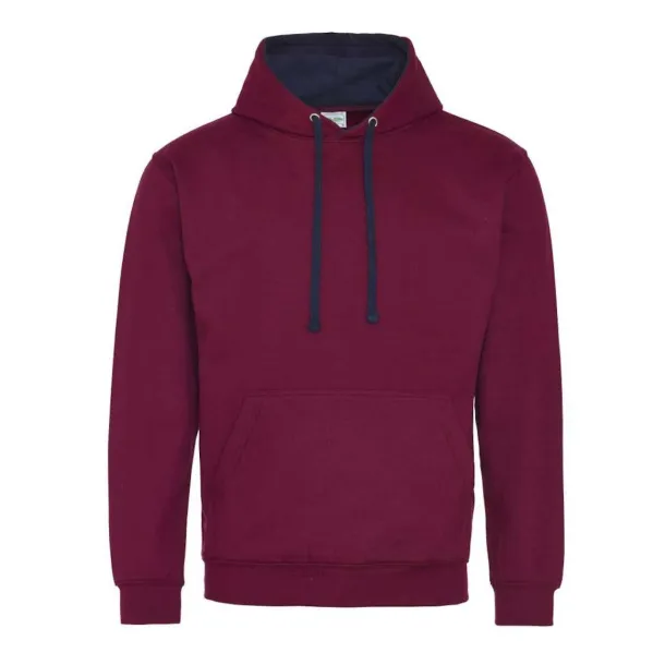  Varsitiy hoodica - Just Hoods burgundac Oxford Navy