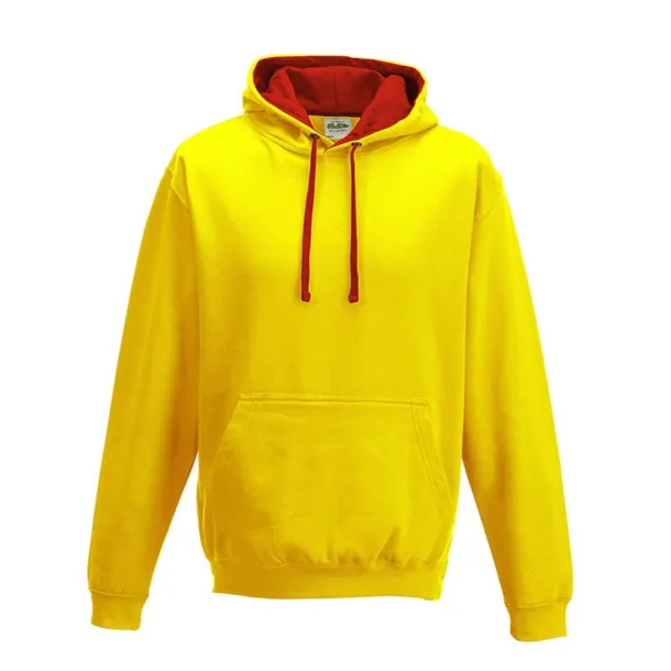  Varsitiy hoodica - Just Hoods Sun Yellow Crvena