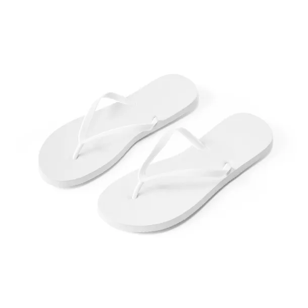 MAUPITI L / XL Comfortable slippers with PE sole and PVC strap White