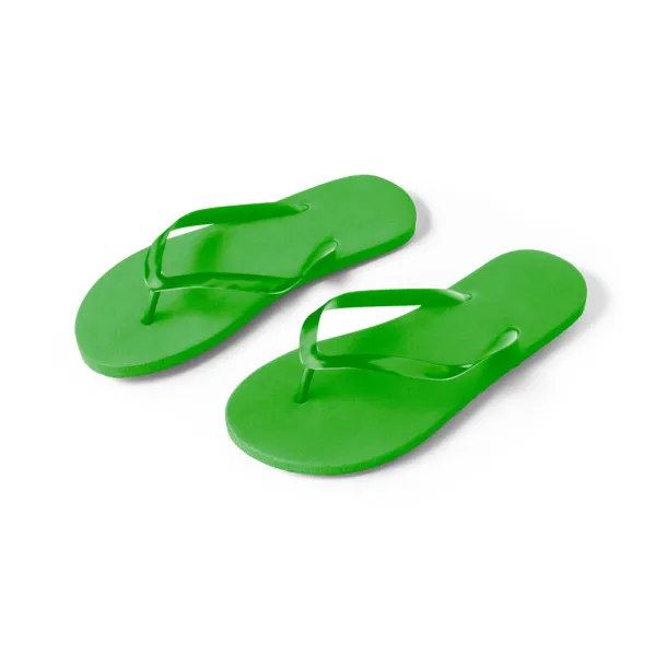 MAUPITI L / XL Comfortable slippers with PE sole and PVC strap Green