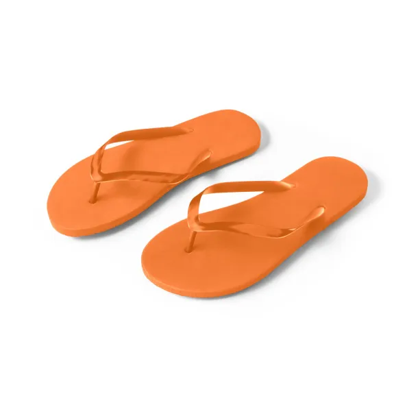 MAUPITI L / XL Comfortable slippers with PE sole and PVC strap Orange