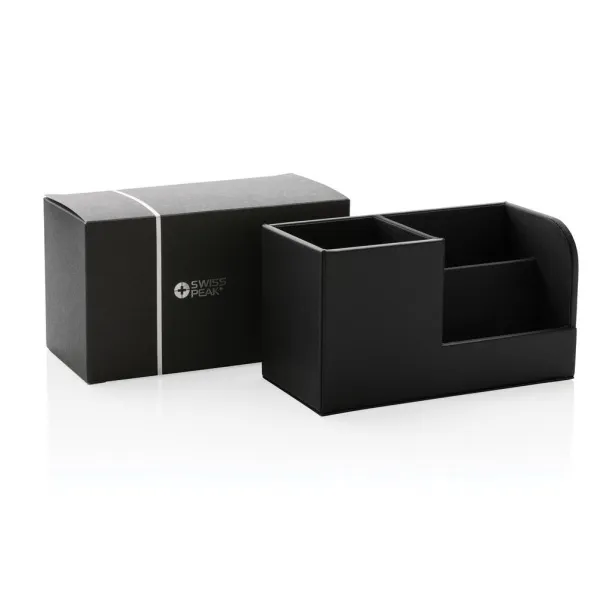  Swiss Peak RCS recycled PU Desk organizer - Swiss Peak Black 