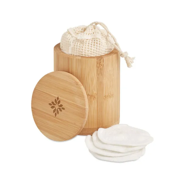 BELLA Bamboo fibre cleansing pad set Wood