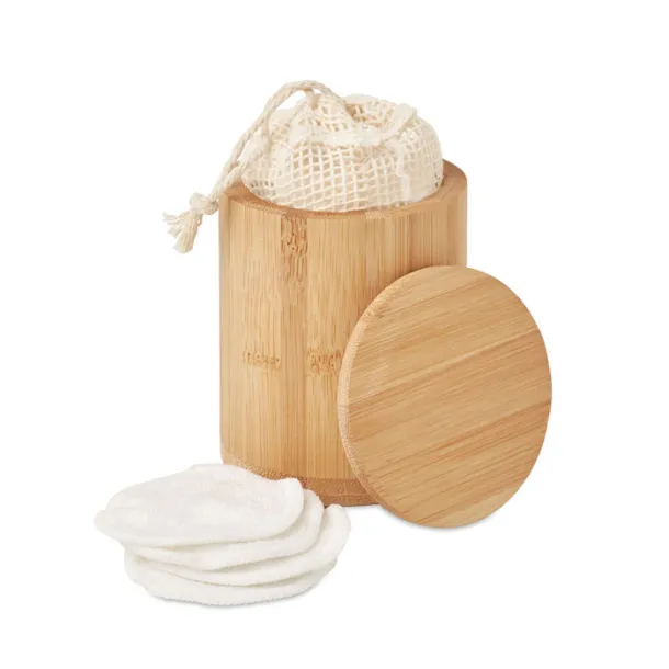 BELLA Bamboo fibre cleansing pad set Wood