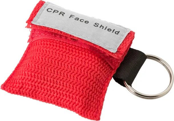  Resuscitation, CPR mask, keyring red