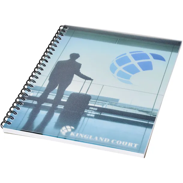 Desk-Mate® wire-o A5 notebook PP cover - Unbranded White Solid black