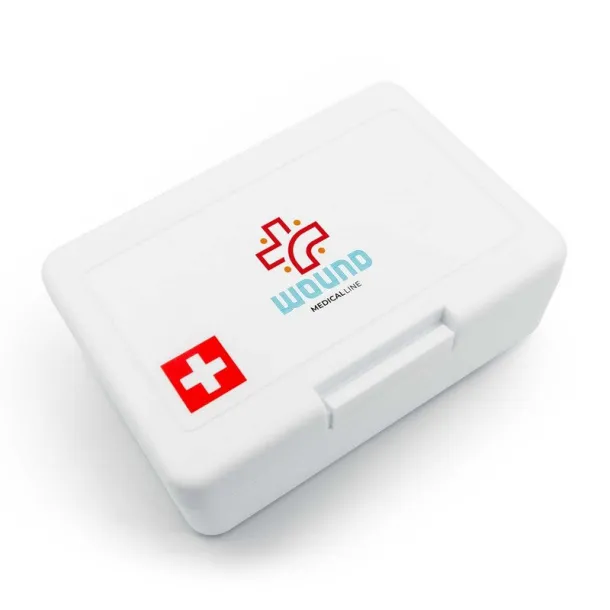  First aid kit in plastic case, 64 pcs Bijela