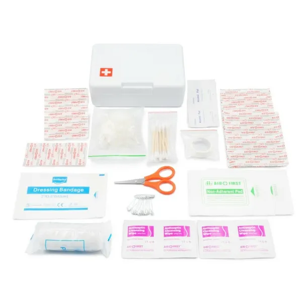  First aid kit in plastic case, 64 pcs Bijela