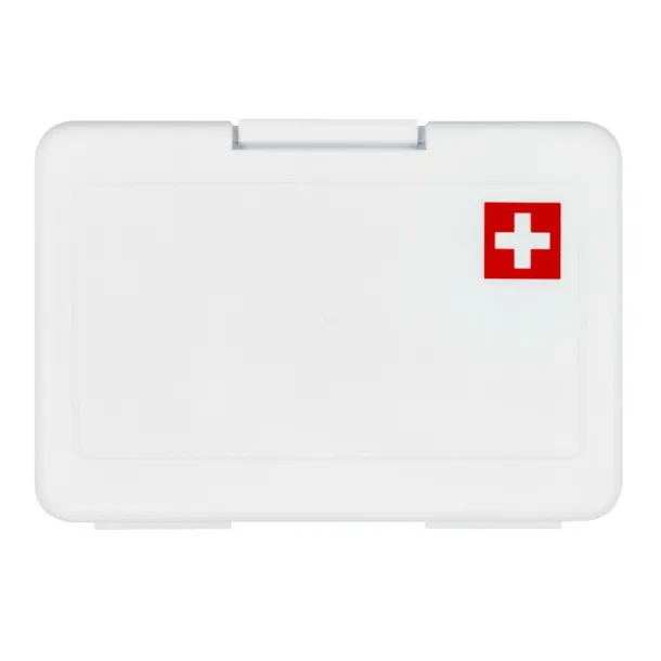  First aid kit in plastic case, 64 pcs white