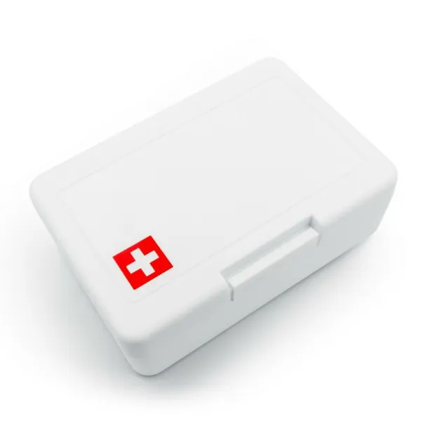  First aid kit in plastic case, 64 pcs white