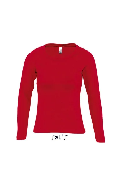  SOL'S MAJESTIC - WOMEN'S ROUND COLLAR LONG SLEEVE T-SHIRT - SOL'S Red