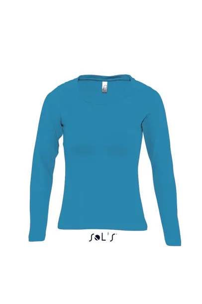  SOL'S MAJESTIC - WOMEN'S ROUND COLLAR LONG SLEEVE T-SHIRT - SOL'S Aqua