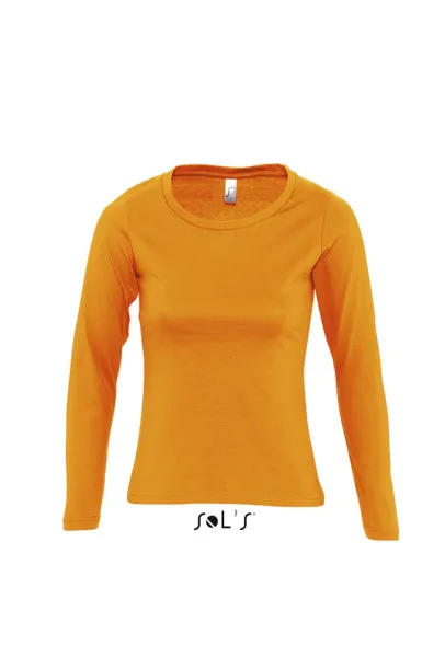  SOL'S MAJESTIC - WOMEN'S ROUND COLLAR LONG SLEEVE T-SHIRT - SOL'S Orange