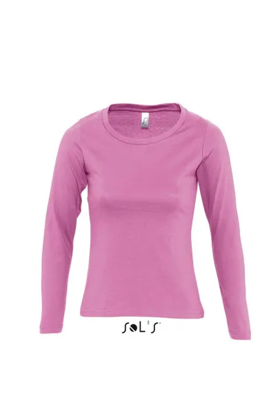  SOL'S MAJESTIC - WOMEN'S ROUND COLLAR LONG SLEEVE T-SHIRT - SOL'S Orchid Pink