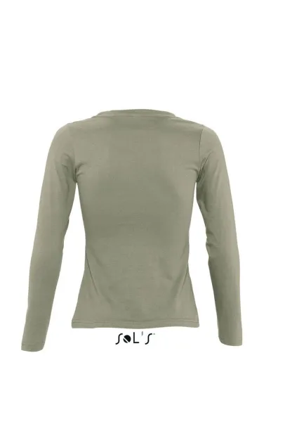  SOL'S MAJESTIC - WOMEN'S ROUND COLLAR LONG SLEEVE T-SHIRT - SOL'S Khaki