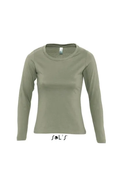  SOL'S MAJESTIC - WOMEN'S ROUND COLLAR LONG SLEEVE T-SHIRT - SOL'S Khaki