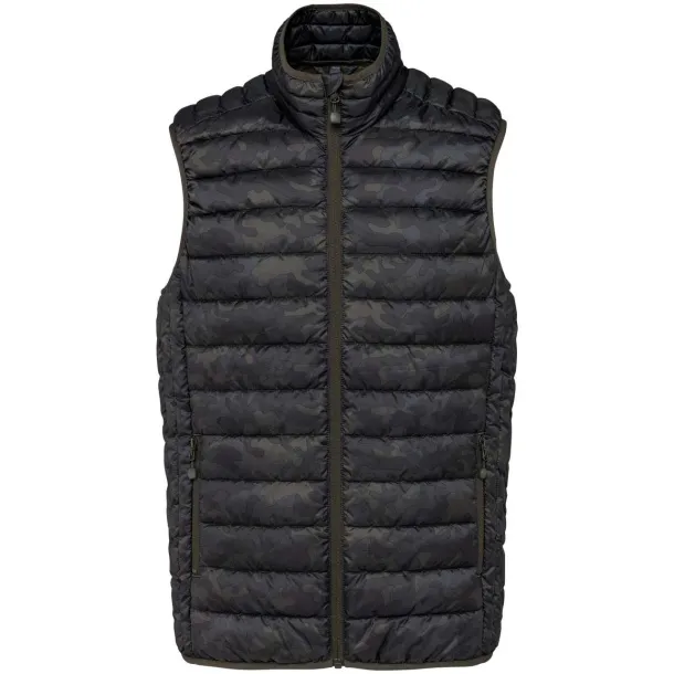  MEN’S LIGHTWEIGHT SLEEVELESS FAKE DOWN JACKET - Kariban Jungle Camo #5E5F5A