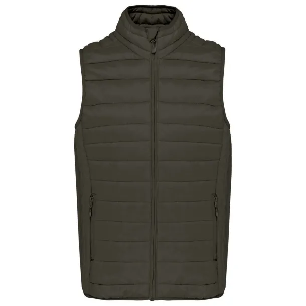  MEN’S LIGHTWEIGHT SLEEVELESS FAKE DOWN JACKET - Kariban Tamno Kahki