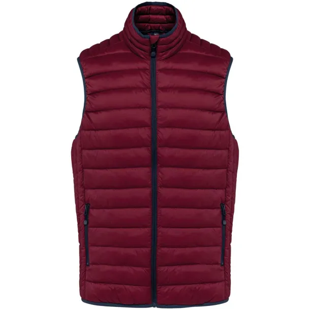  MEN’S LIGHTWEIGHT SLEEVELESS FAKE DOWN JACKET - Kariban Wine