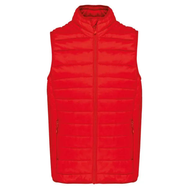  MEN’S LIGHTWEIGHT SLEEVELESS FAKE DOWN JACKET - Kariban Red