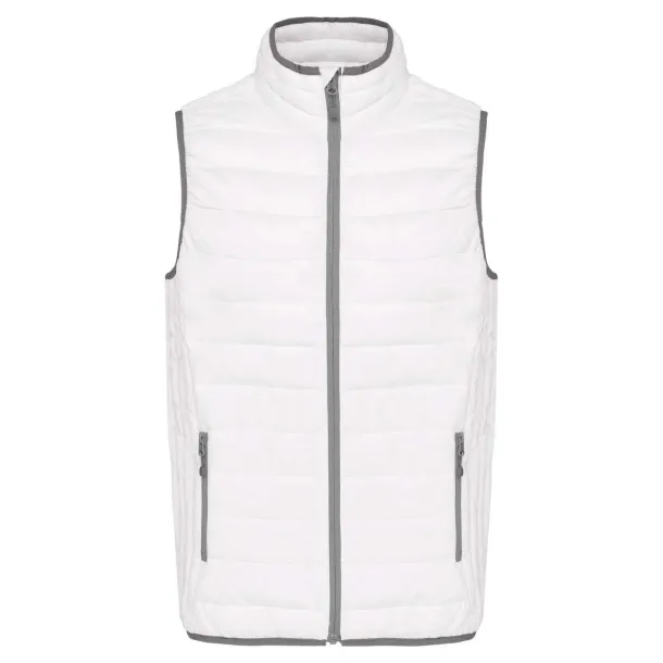  MEN’S LIGHTWEIGHT SLEEVELESS FAKE DOWN JACKET - Kariban White