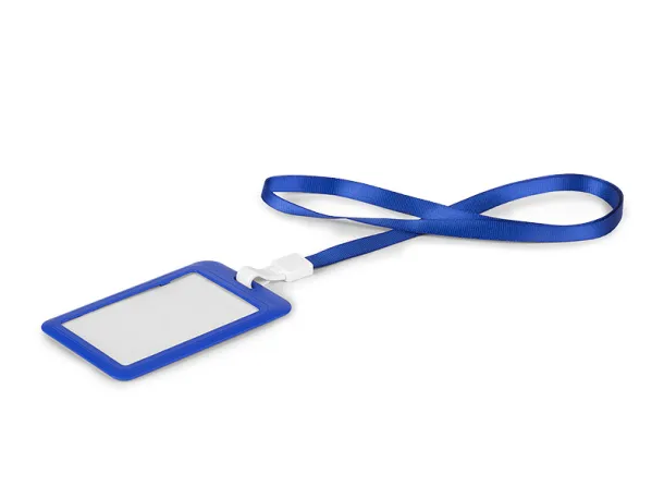 CARTER ID card holder with polyester lanyard Royal blue