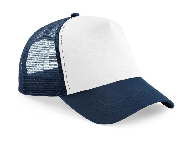  Dječja snapback šilterica - 5 panela - Beechfield French Navy Bijela