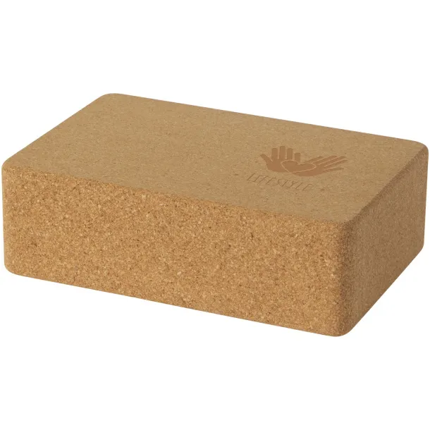 Trikona cork yoga brick Natural