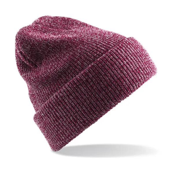  Heritage Beanie - Beechfield Heather Burgundy