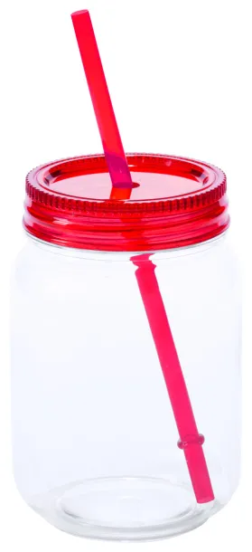 Sirex jar cup Transparent Red