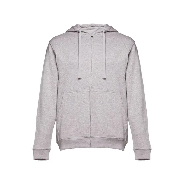 AMSTERDAM Men's hooded full zipped sweatshirt Heather light grey