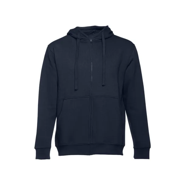 AMSTERDAM Men's hooded full zipped sweatshirt Navy Blue