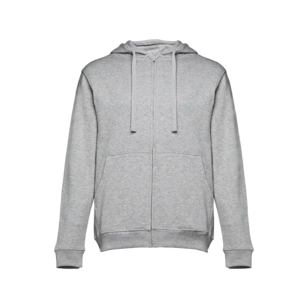 AMSTERDAM Men's hooded full zipped sweatshirt Heather light grey