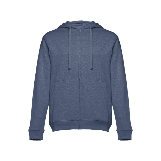 AMSTERDAM Men's hooded full zipped sweatshirt Heather blue