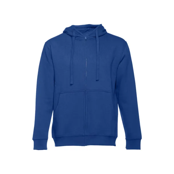 AMSTERDAM Men's hooded full zipped sweatshirt Royal blue