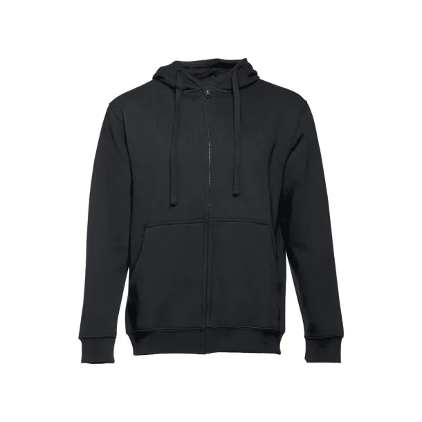 AMSTERDAM unisex hoodica s patentom, 320 g/m² Crna