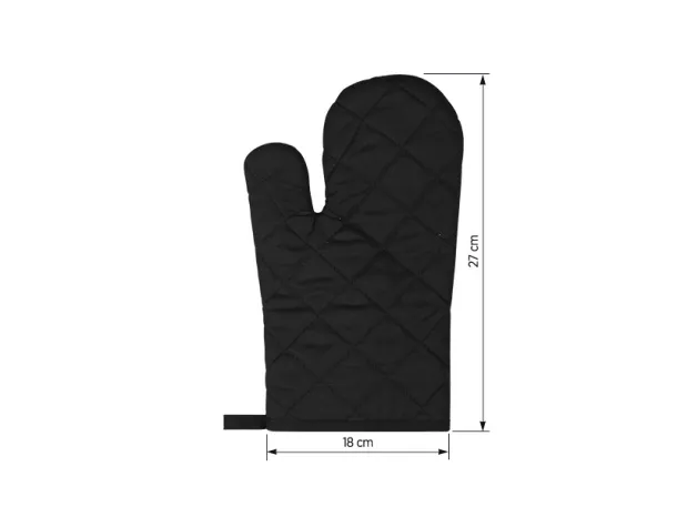 PEPPER GLOVE oven mitten - EXPLODE Black